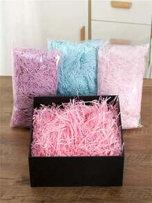 50g/Pack/Gift Packaging Filled With Shredded Paper, Suitable For Protecting Fragile Gifts Such As Weddings, Valentine's Day, Halloween, Father's Day, Mother's Day, Party Decorations, Paper And Krinkle Shredded Paper, Raffia Grass, Etc Mother's Day Graduation - Multicolor - View 3