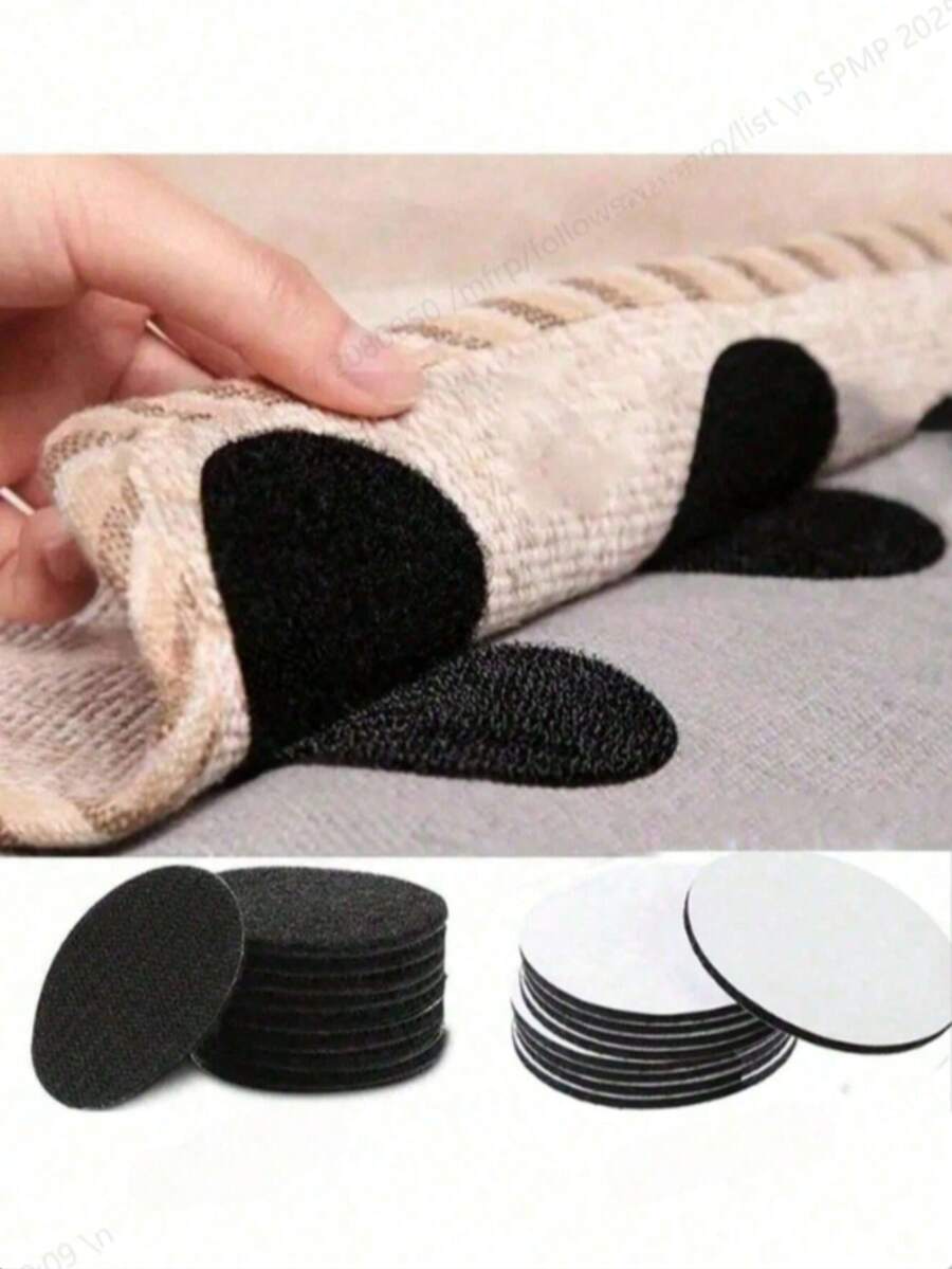 25/35/50/65片圆形黑色地板贴纸