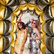 25 pcs Globos Navideños, Rojo y Verde, Decoración para Fiestas para Navidad, Graduación, Cumpleaños, Shower, Novia,, Propuesta, Aniversario etc - Oro y plata - Ver 7