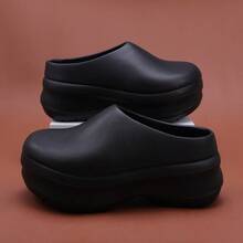 8cm Thick Sole Unisex Clogs, Lightweight Non-Slip Elevated Chef Shoes, Closed Toe Mule Slippers For Kitchen, Hospital, Nurse