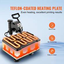 8 In 1 Heat Press Machine, 12" X 15" Digital Transfer T-Shirts, Mug, Hat, Cap With Plate - 查看 5