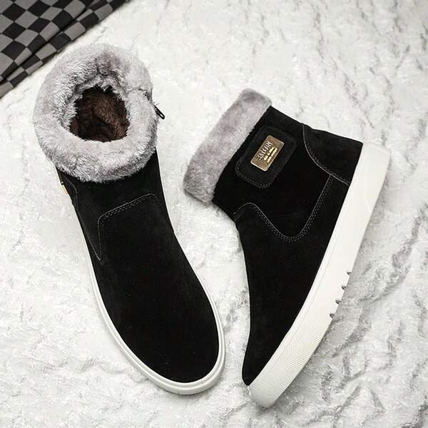 Botas de neve masculinas de inverno 2025, impermeáveis e antiderrapantes, adequadas para -40 °C, calçados de cano alto para atividades ao ar livre