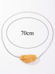 1 szt. męski naszyjnik z zawieszką w stylu hip-hopowym z imitacją ud kurczaka, skrzydełek i nuggetsów