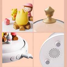 1 صندوق موسيقى عيد الميلاد قابل للشحن عبر USB، مزود بوظيفة تعتيم ذكية وإضاءة جو التنفس، مع وظيفة الموسيقى، مناسب للديكور الداخلي، ديكور مكتبي جميل، مناسب لإهداء هدايا عيد الميلاد أو أعياد الميلاد لأصدقائك، مناسب لاستخدام غرفة النوم، وهو إضاءة ليلية عملية.