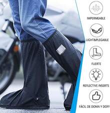Botas para Lluvia, Cubrezapatos Impermeables, Cubrebotas con Tira Reflectante y Cremalleras, Se Pueden Usar en climas lluviosos y nevados, Adecuadas para Hombres y Mujeres - XL - (43-45) - Ver 4
