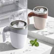 USB Rechargeable Self-Stirring Coffee Mug - Coffe Cup,High-Speed Magnetic Stainless Steel Travel Mug, Keeps Drinks Hot Or Cold, Perfect For Office, Cooking, And Outdoor Use, Ideal For Holidays And Everyday Convenience, Office Drinkware | Ergonomic Handle | Stainless Steel Mug, Best For Christmas, Perfect For Thanks Giving,Back To School - Coffee Brown - View 7