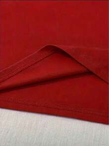 Camiseta Feminina de manga curta com design de lata de sardinha, camiseta casual de ombro caído para mulheres 100% Algodão Manga Curta Gola Redonda - Vermelho - Visão 3