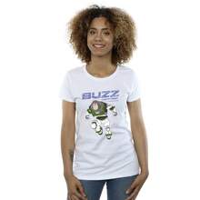 Disney Womens/Ladies Lightyear Buzz Jump To Action Cotton TShirt (White) - White - View 1