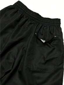 Men's Tactel Adjustable Sports Pants With 3 Pockets - Black - View 4