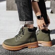 Men's Casual Outdoor Hiking Shoes - Army Green - View 5