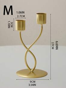 1pc Luxury Vintage Candlestick Decor, Simple Romantic Candlelight Dinner Table Decoration