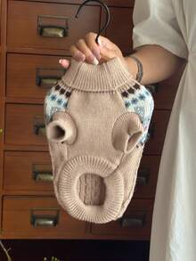 Vintage Rabbit Fairisle Pet Sweater, Warm & Cozy For Dogs & Cats, Autumn/Winter