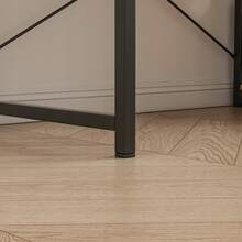 Biurko komputerowe z regałem jasno-brązowe 120CM - Light Brown - Zobacz 5