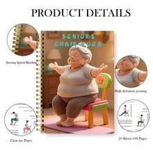 30-Day Chair Yoga Plan For Seniors - 50 Printable Exercises With Step-By-Step Guide, Charts & Motivational Tips - Gentle Chair Yoga For Seated Adults, 5.5x8.2in, Fitness Guide For Elderly, Easy-To-Read Text, Durable Paperback