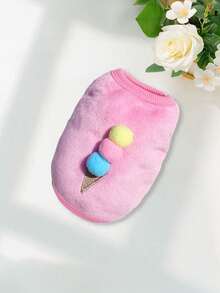 卡通法兰绒背心，适合小型犬和猫，适合秋冬季 - 彩色 - 查看 39