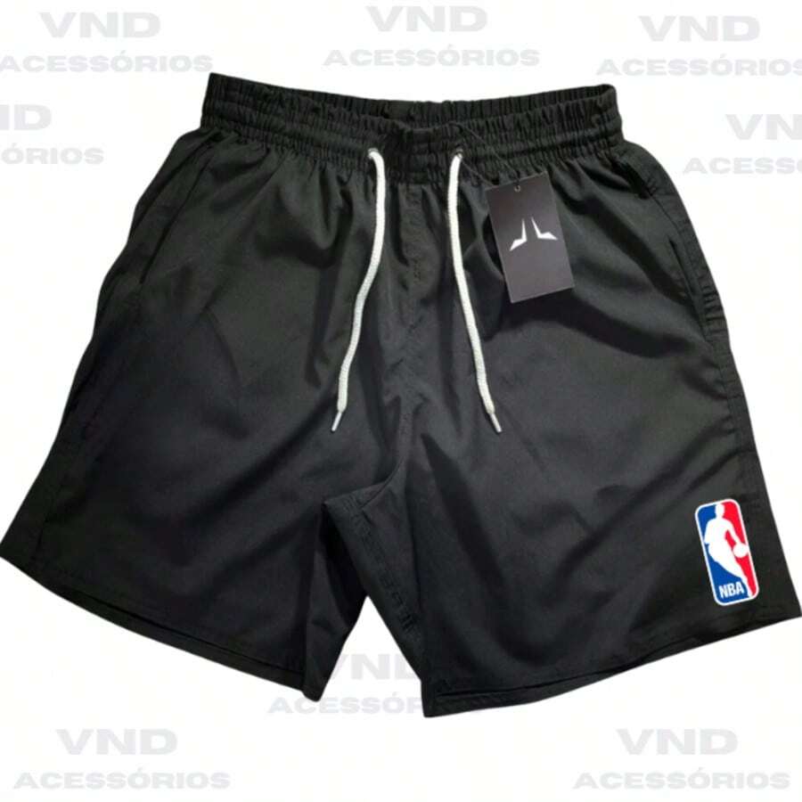Bermuda Short Mauricinho Tectel Sport Running Gym Immediate Shipping - BASKETBALL NB - 黑色標誌 - 查看 1