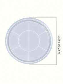 1pc Round Silicone Tray Mold, Ideal For Making Concrete Or Resin Storage Tray Craft - White - View 11
