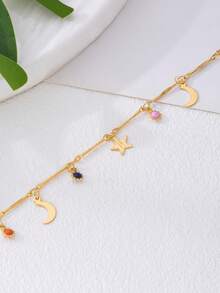 Women's Simple And Versatile Star Moon Sweet And Fashionable Chain Necklace (No Gift Box) - Multicolor - View 4
