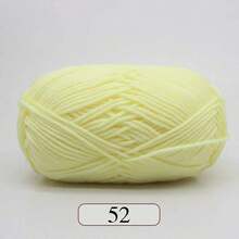 EDCUEBE7 1 件 5 股牛奶纱，钩针编织线，适用于 DIY 编织包、围巾、帽子、毛衣、玩偶，50 克/件（随机包装）