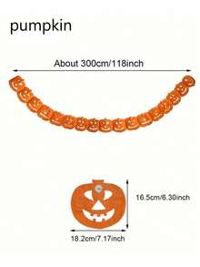 19.68ft Halloween 3D Pumpkin Honeycomb Garland, Skull & Bat Paper Honeycomb Garland Banner, Suitable For Porch Decor And Holiday Party Atmosphere Decoration, Halloween Decor, Party Background Decor Banner, Halloween Party Decor, Holiday Home Decor, Applicable For Corridor Decor And Holiday Atmosphere Enhancement