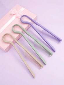 مشط تسريح الشعر من قش القمح مع شظية - فرشاة تصفيف على شكل V للشعر الناعم والأملس، مشط مسطح بجودة صالون للتمليس والتجعيد وعناية الشعر | أدوات شعر أساسية للنساء والفتيات وصالونات الحلاقة والسفر والعودة إلى المدرسة والمناسبات الخاصة