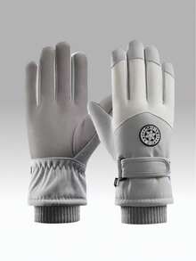 1 para wiatroodpornych, ciepłych rękawic narciarskich, kompatybilnych z ekranami dotykowymi, unisexowy design, odpowiednie do jazdy na nartach, snowboardzie, sportów zimowych na świeżym powietrzu, rękawice zimowe, rękawice śnieżne, prezent świąteczny - Wielokolorowe - Zobacz 6