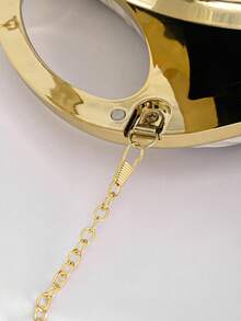 1 件香槟色闪亮褶皱优雅小手拿包，女士时尚链条单肩包，适合派对、婚礼、舞会、晚宴/宴会，与婚纱、晚礼服、生日礼服完美搭配 - 杏色 - 查看 8