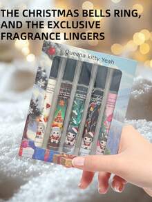 Five Piece Christmas Air Freshener Gift Box, Alcohol Free Fragrance Spray, Lasting Floral Fragrance, Unique Fragrance, Confident And Elegant Fragrance For Women And Men, Suitable For Family, Travel Or Going Out - Ideal Christmas Gift, New Year's Day Gift, Thanksgiving Gift, Women's Air Freshener, Lasting Air Freshener