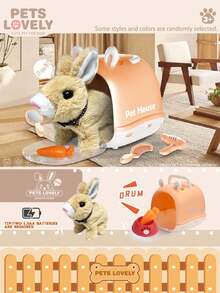 毛绒玩偶互动电子宠物狗/兔子 - 散步、吠叫、摇尾巴、儿童和幼儿伴侣玩偶 家居装饰、玩具、儿童玩具、儿童玩具 - 彩色 - 查看 3