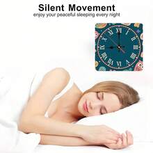 Custom Laser Engraved Wooden Wall Clock - Silent Non-Ticking Roman Numerals, 10x10 Inch Square Office Decor