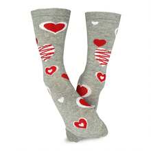 Valentine's Day Crew Socks For Women 6-Pair Pack - Heart & Love Designs - Soft Cotton- Women's 9-11 6-9 US Shoe Size - 如圖714 - 查看 6