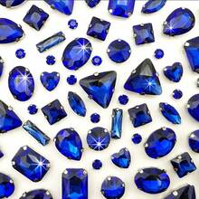 WENSIDUO Sew On Rhinestones 150 PCS Mixed Shapes Glass Rhinestones Sew On Crystal Gems Mental Flatback With Silver Claw For Jewelry Crafts Clothes Shoes Costume Garment White,Grandma Mothers Day Gift,Mother's Day - White - View 4