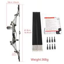 16.4-Inch Stainless Steel Mini Composite Bow, Small Arrows, Suitable For Beginner Archery Practice, Entertainment And Fun Gift, Mini Bow Archery Set,Compound Bow - Silver - View 6