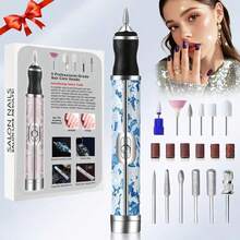 12件套电动指甲打磨器套装，多功能指甲钻，USB充电 - 适用于厚指甲的指甲打磨器，专业四速电动指甲锉，指甲抛光护理塑形工具，专业美甲打磨工具，女士佳礼，高品质且价格实惠