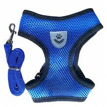 Breathable Mesh Harness For Small/Medium Dogs & Cats, Adjustable Pet Leash, Multi-Layer Design For Comfort And Safety, Suitable For Outdoor Walking And Training