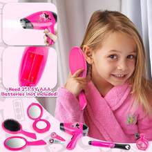 Hairdressing And Vanity Handbag Beauty Girls Styling Toy Set - Pink - View 6