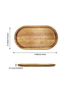 1pc Acorn Style Wooden Tray, Oval/Rectangular Wooden Platter For Beauty Display, Aromatherapy Candles, Perfumes, Jewelry, Skincare, Cosmetics, Multipurpose Tray, Desktop Organizer, Dining Table Decor For Valentine's Day & Christmas, Kitchen, Living Room, Bedroom, Bathroom Storage, Boho Travel Organizer, Dorm Room, Christmas Gift