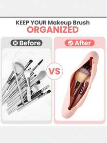 3个装硅胶化妆品收纳袋，防尘化妆刷收纳盒，便携式储物盒，户外旅行化妆品补妆配件袋