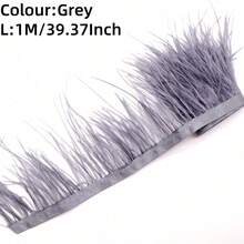 1M 8-10cm White Black Peacock Blue Ostrich Feather Trim - 3 Colors Artificial Feathers For DIY Crafts, Costumes, Wedding & Party Decorations