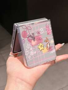 兔子图案极简哑光PC材质可爱兔子元素可折叠手机壳，保护性强，防摔：兼容三星Galaxy Zflip 3/Zflip 4/Zflip 5/Zflip 6/Zflip 7/ Razr 50 Ultra/ Razr 60 Ultra/ Razr 60/ Razr 50/Galaxy Z Flip7 FE - 無色 - 查看 7