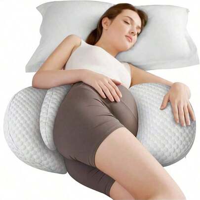 1pc Maternity Pillow, Multi-Functional Pregnancy Pillow For Abdominal, Waist And Leg Support To Relieve Fatigue, Soft And Comfortable Breathable Maternity Nursing Pillow For Summer