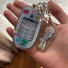 Cute Smart Key Chain, Key Chain Photo Frame, Mini Photo Frame Key Chain, Adorable Cartoon Mini Smart Key Chain Photo Frame (Photo Not Included), Can Hold Cards - Multicolor - View 2