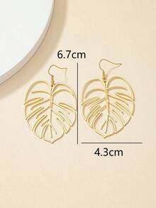 Leaf Drop Earrings - Vàng - Xem 4