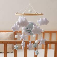 Handmade Baby Sheep & Star & Moon Bed Bell, Baby Mobile Crib, Cute Animal Shaped Toys, Educational, Improve Hand-Eye Coordination, Prevent Myopia, Nursery Room Decor, Mixed Colors, Newborn Rattle Toys, Best Gift For Parent-Child Interaction, Birthday, Christmas