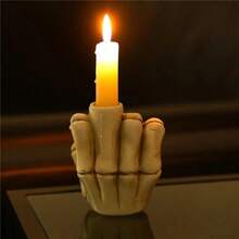 Halloween Skeleton Hand Candle Holder Sculpture Candlestick Halloween Decoration - Default - View 5