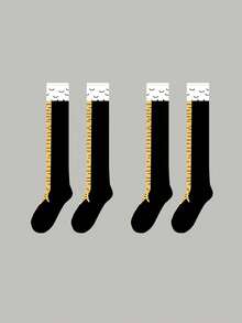 1/2 pares de calcetines sobre la rodilla con diseño de garra de pollo, unisex y divertidos. Calcetines únicos aptos para uso diario, deportes, reuniones, Y2K, calcetines acogedores