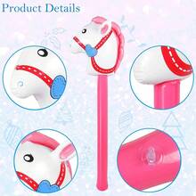 10/4/2/1 buc. Băț gonflabil de 37 inch, băț gonflabil cu cap de cal cowboy, balon cu băț de ponei, potrivit pentru petrecere, petreceri tematice de ziua de naștere, decorațiuni interioare, recuzită foto pentru reuniuni de familie