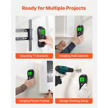 Stud Finder Wall Scanner, 5 In 1, Electronic Wall Stud Detector With Smart Sensor, High-Definition LCD Display And Audio Alarm, For The Center And Edge Of Metal, AC Wire, Joists, Pipes, Black - US A Type Plug(110-127V) - View 6