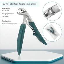 New Curved Tip Pliers, Ingrown Toenail Clippers, Stainless Steel Double-Edged Nail Trimmer, Suitable For Thick Nails, Middle-Aged And Elderly, Home And Pedicure Salon