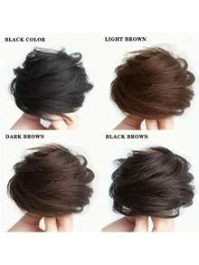 Synthetic Messy Bun Scrunchie Hair Extensions, Wavy Curly Chignon Hairpiece, Updo Hair Bun For Women, Tousled Elastic Band Hair Buns, Easy To Wear Hairstyle Accessories For Daily Life, Vacation Style ,Hair Styling Kit ,Hair Tool Kit ,Hair Styling Tools